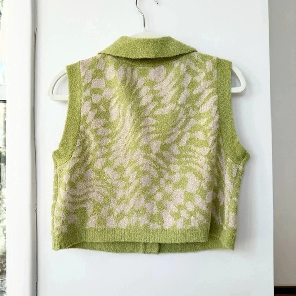 NWT For Love and Lemons Simone Wide Leg Two Piece Sweater Set Green Medium - Picture 15 of 17